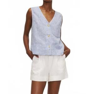 NEW MELISSA NEPTON linden vest in navy stripe